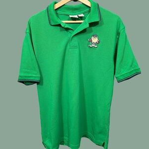 Vintage 1990s Looney Tunes Taz Golf Polo Green Size M